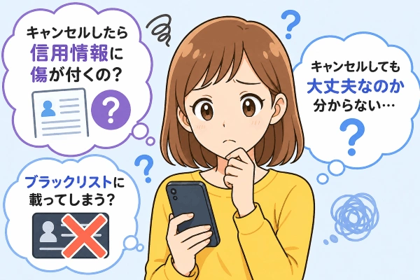 キャンセルしたら信用情報はどうなる?