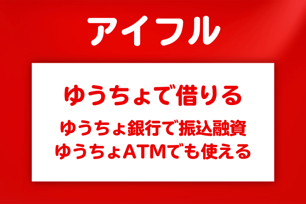 アイフルはゆうちょ銀行やATMで使える？