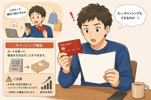 丸井の赤いカードにはキャッシング機能が付いていた