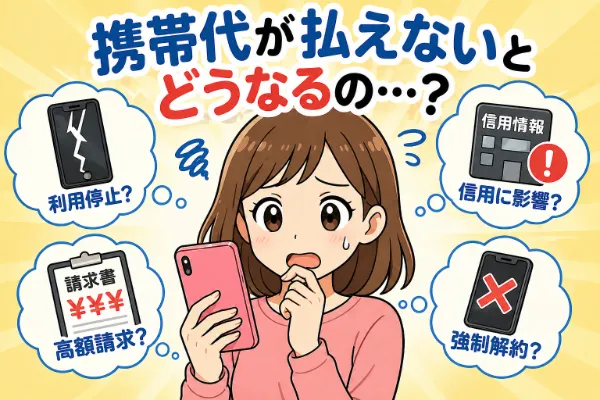 携帯代が払えないとどうなるのか