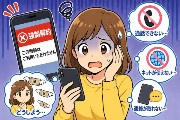 支払いができずに携帯が強制解約になった場合はどうすればいい？