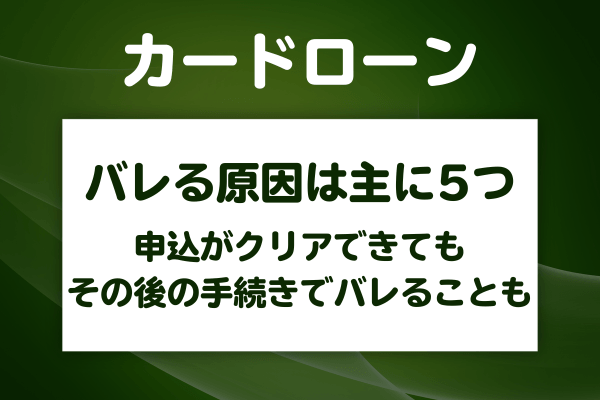 同居家族にバレる可能性があるのは申込時だけではない