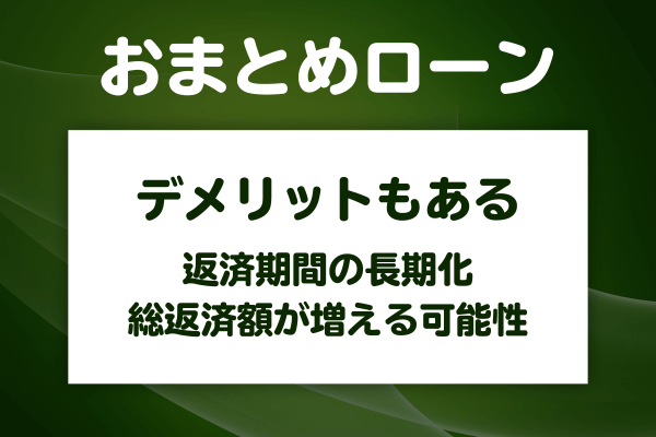 >おまとめローンのデメリットと注意点