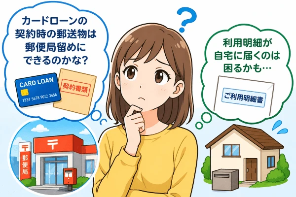 カードローン契約時の郵便物を郵便局留めにしたい場合
