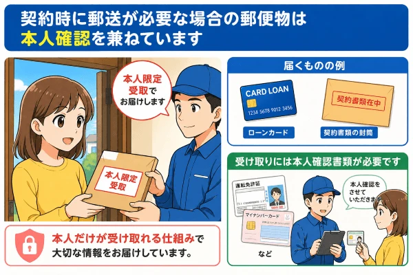 契約時の郵便物は本人確認も兼ねている