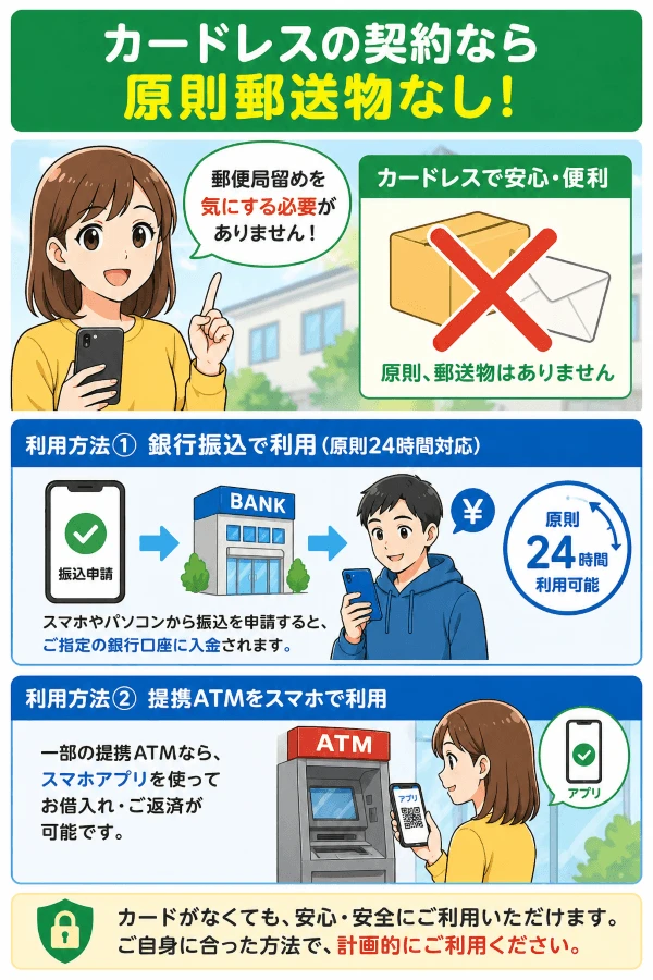 カードレス契約なら原則として郵送物なし