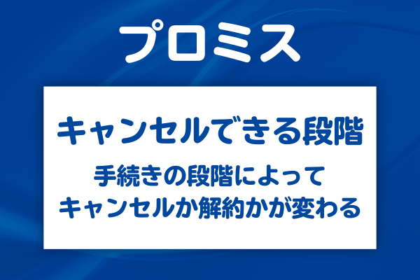 申込後にキャンセルする場合は手続きの段階によって対応が変わる