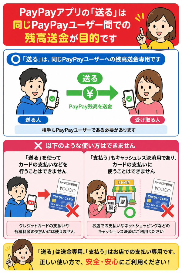 PayPayの「送る」機能はプロミスの返済に使えない