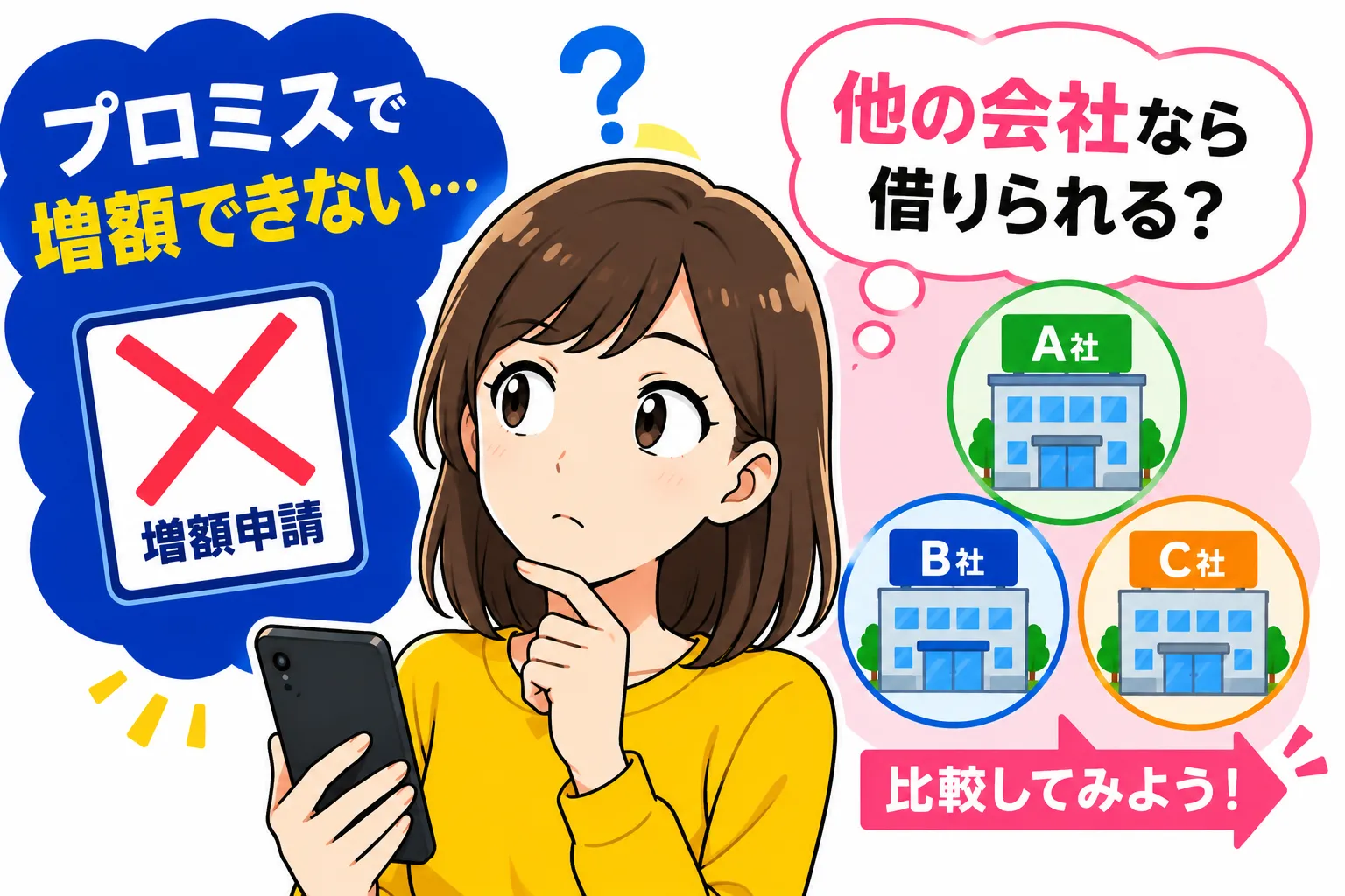 プロミスで増額できなかった場合でもすぐに借りる方法はある