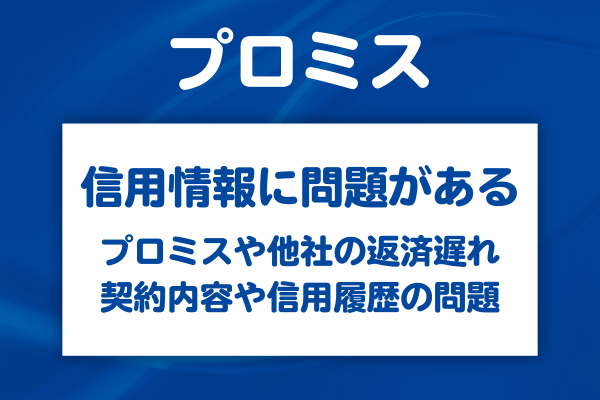 プロミスで増額できない理由【3】信用情報に問題がある
